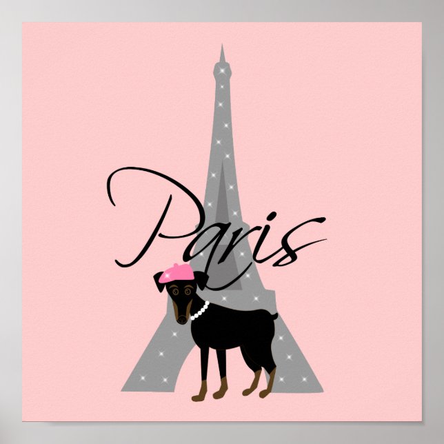 Le petit chien à Paris Poster (Vorne)