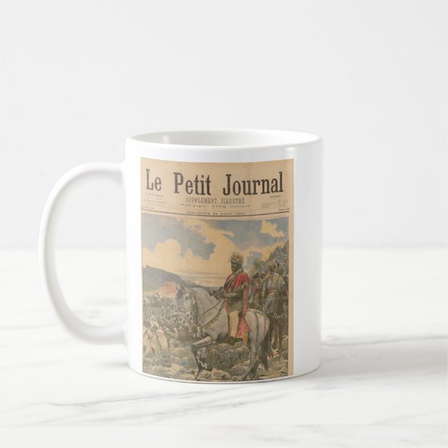 Le Petit Journal of Ethiopian Kaiser Menelik II Kaffeetasse (Links)