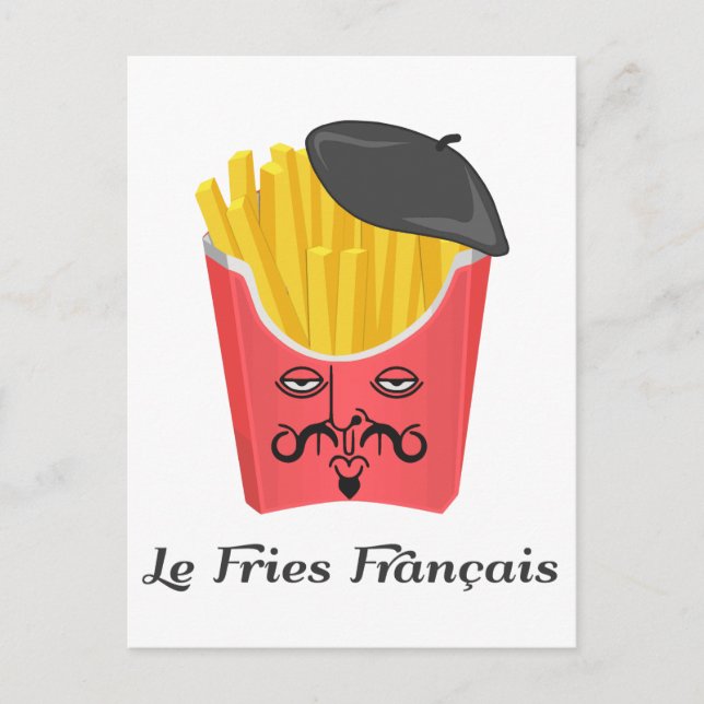 Le-Pommes-Frites von Frankreich Postkarte (Vorderseite)