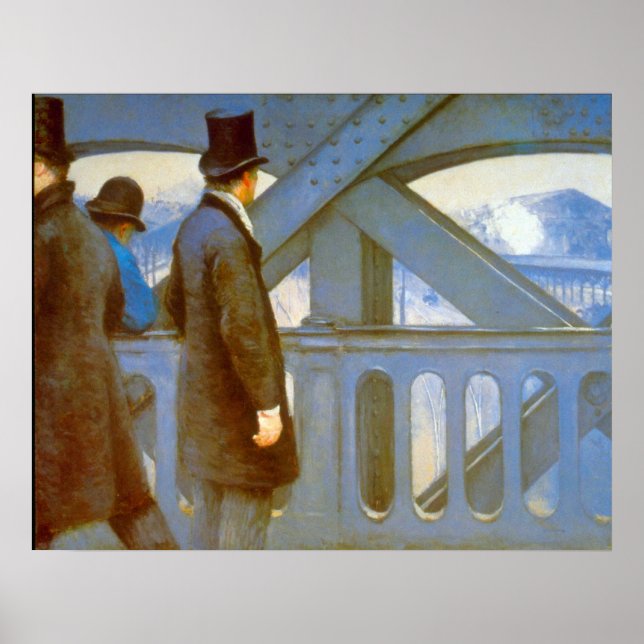 Le Pont de L'Europe von Gustave Caillebotte Poster (Vorne)