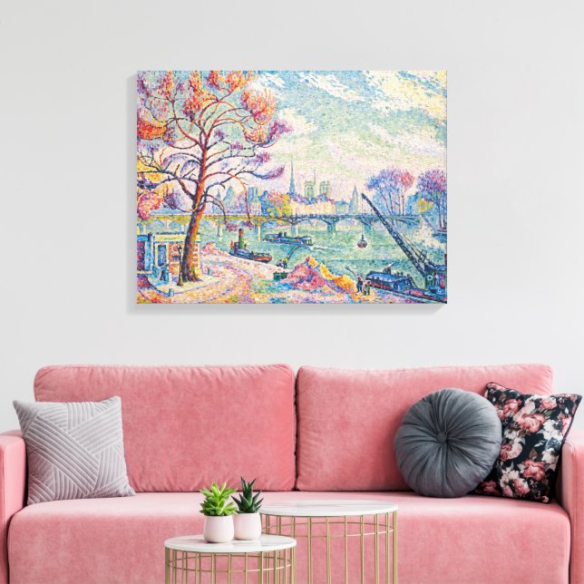 Le Pont Des Arts Paris | Paul Signac | Leinwanddruck (Insitu (Wohnzimmer))