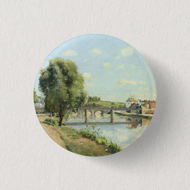 Le Pont Du Chemin De Fer Camille Pissarro Button (Vorderseite)