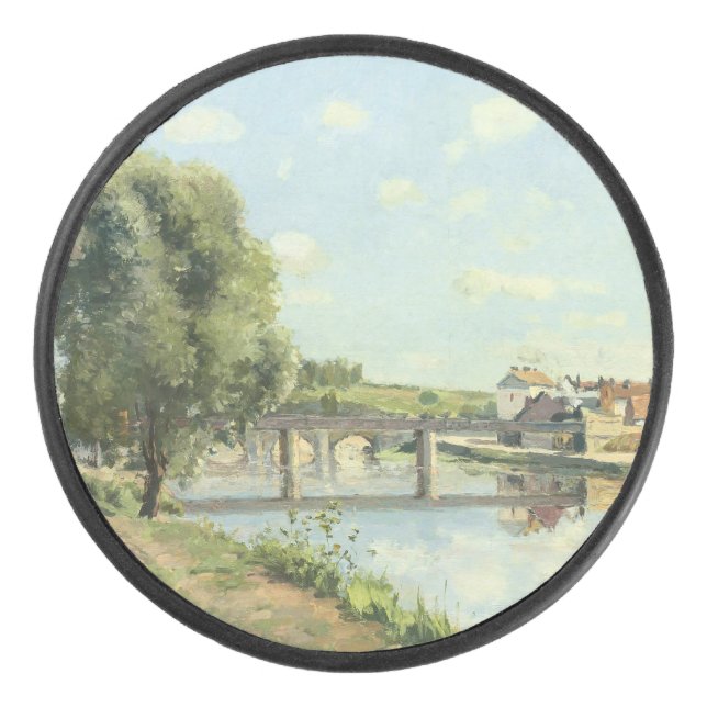 Le Pont Du Chemin De Fer Camille Pissarro Eishockey Puck (Vorderseite)