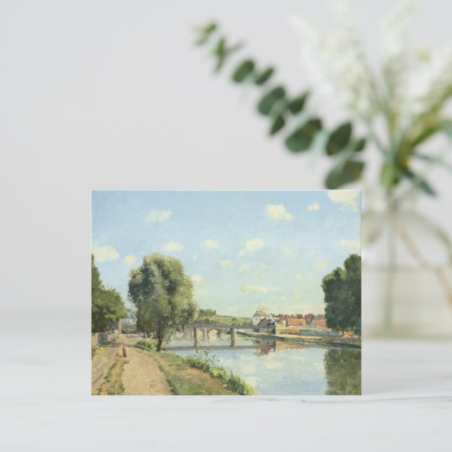 Le Pont Du Chemin De Fer Camille Pissarro Postkarte (Stehend Vorderseite)