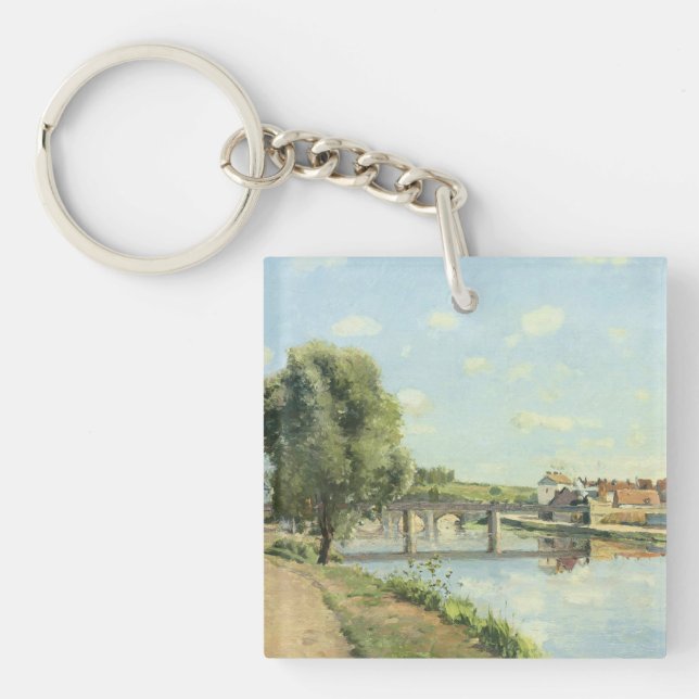 Le Pont Du Chemin De Fer Camille Pissarro Schlüsselanhänger (Vorderseite)
