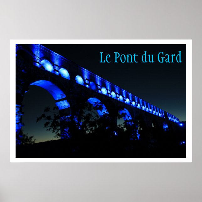 Le Pont du Gard Aqueduct Bridge, Paris Frankreich Poster (Vorne)