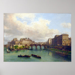 Le Pont-Neuf - Giuseppe Canella - 1832 Poster