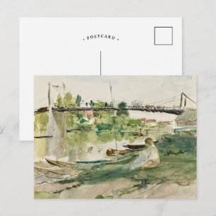 Le Pont sur l’Oise   Berthe Morisot Postkarte