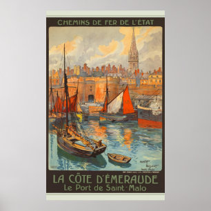 Le Port de Heiliges-Malo Poster