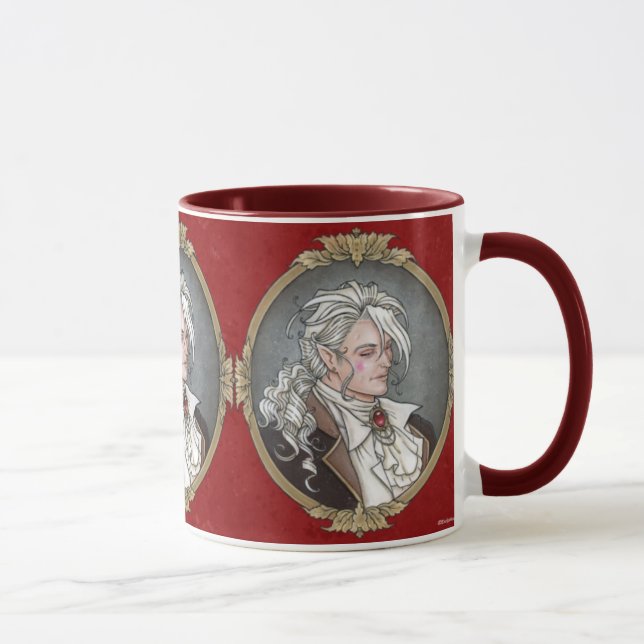 Le Portrait Du Vampire-gotische Tasse (Rechts)