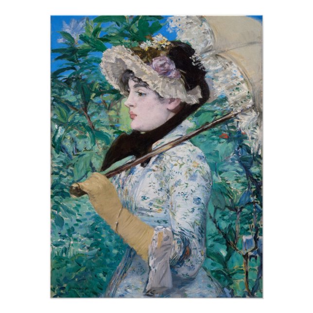 Le Printemps Édouard Manet beeindruckende Malerei Poster (Vorderseite)