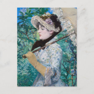 Le Printemps Manet Fine Art Painting Postcard Postkarte