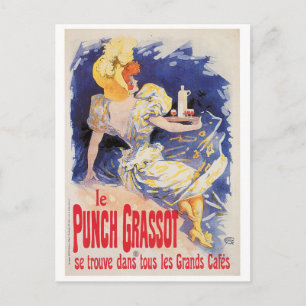 Le Punch Grassot Vintage Wein Getränk Werbung Kuns Postkarte