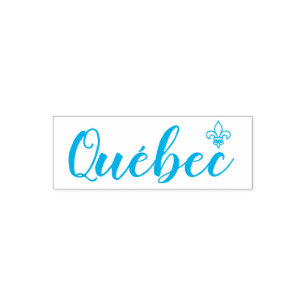 Le Québec Fleur de Flys Oui Francais Permastempel