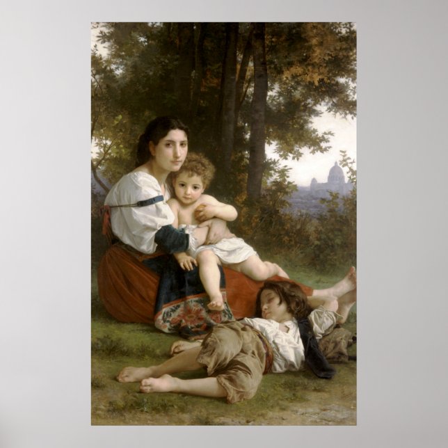 Le Repos (Die Erholung) William-Adolphe Bouguereau Poster (Vorne)