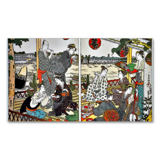 Le Restaurant Shikian, version Comics Magnetische Visitenkarte