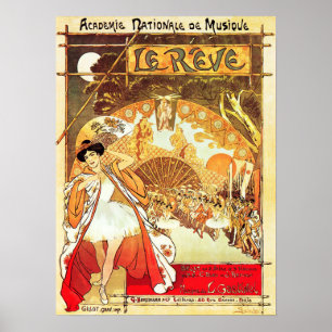 LE REVE Vintages französisches Tanztheater Poster