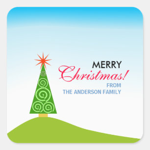 Le Sapin Quadratischer Aufkleber