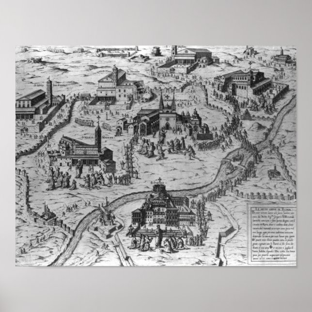 Le Sette Chiesa di Roma, 1575 Poster (Vorne)