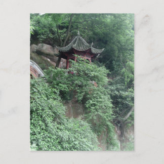 Le Shan Mountainside Buddhistischer Pavillon Postkarte
