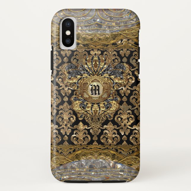 Le Shantesa Hübsch Baroque Monogram Case-Mate iPhone Hülle (Rückseite)