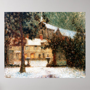 Le Sidaner: Haus in Snow Poster