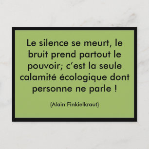 Le silence se meurt postkarte