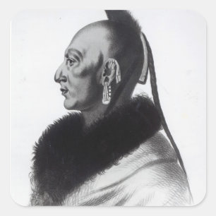 Le Soldat du Chene, Osage Chief Quadratischer Aufkleber
