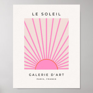 Le Soleil 01 Sonne Pinke Sonnenschein Poster