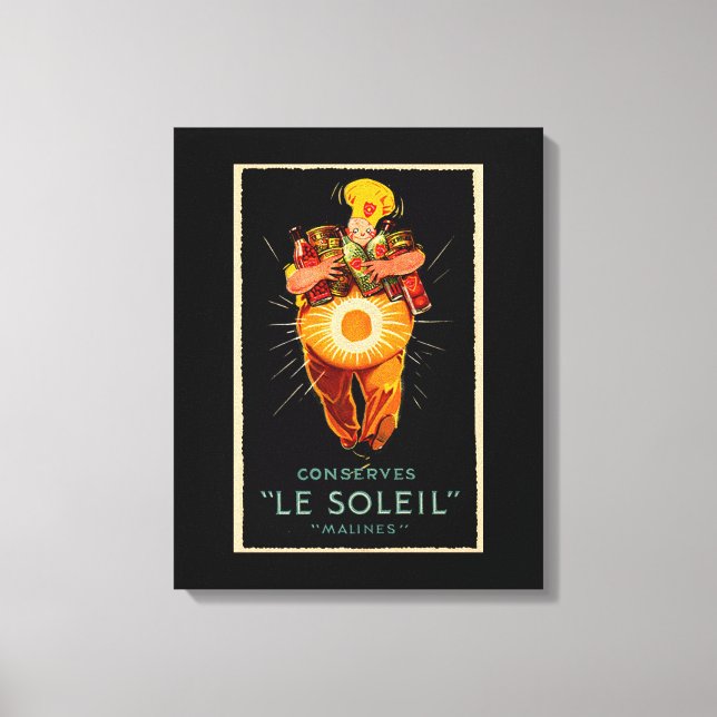 Le Soleil bewahrt Vintage Ad Leinwanddruck (Vorderseite)