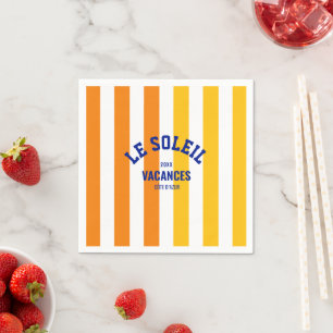Le Soleil Vacances Côte d'Azur Cabana Streifen Serviette