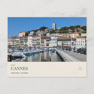 Le Suquet und Vieux Port in Cannes Postkarte