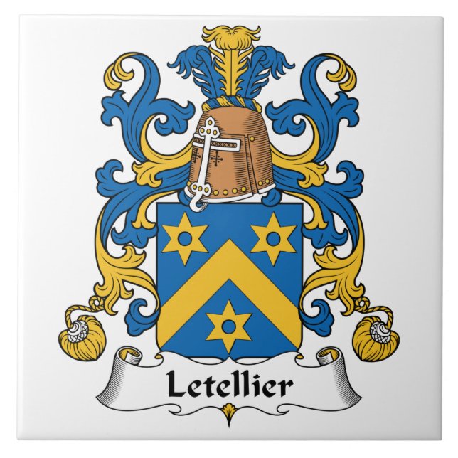 Le Tellier Familienwappen Fliese (Vorderseite)