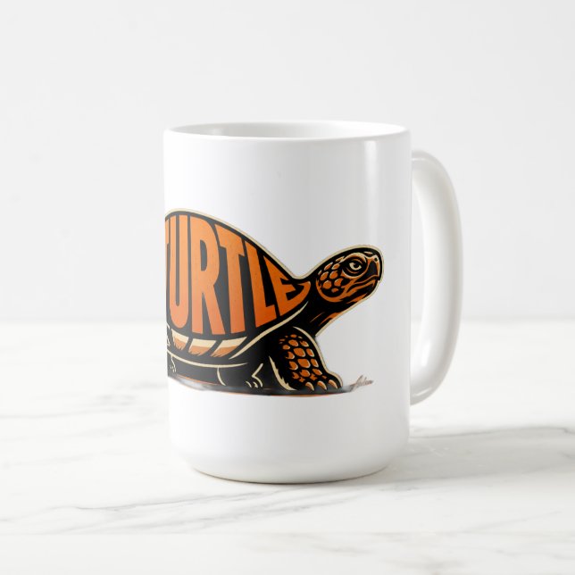 Le Turtle Schildkröten-Shirt Kaffeetasse (VorderseiteRechts)