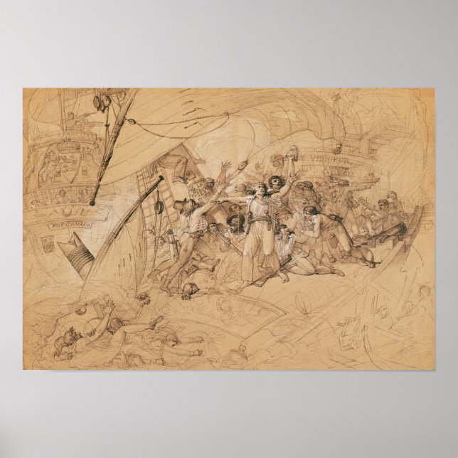 Le Vengeur du Peuple's Sinking Battle Poster (Vorne)