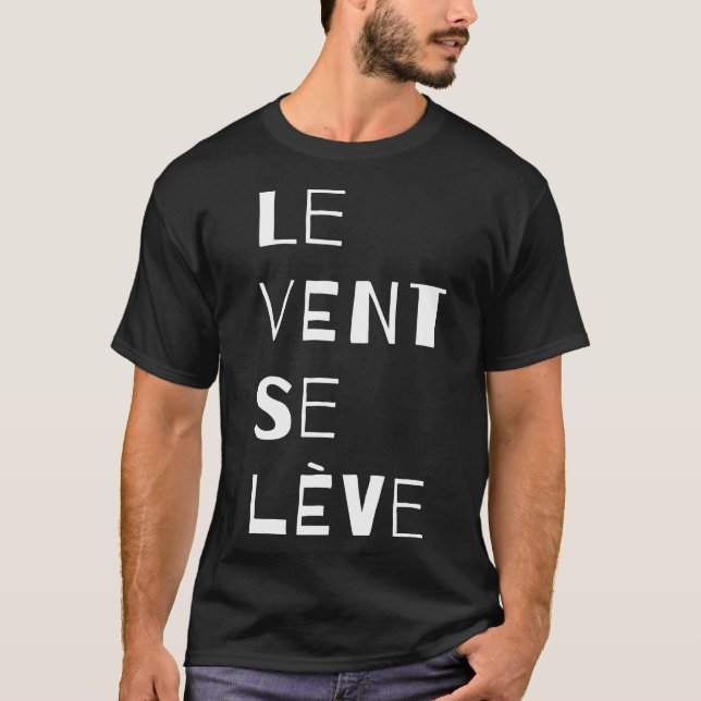 Le Vent Se Leve, Französisch T-Shirt (Vorderseite)