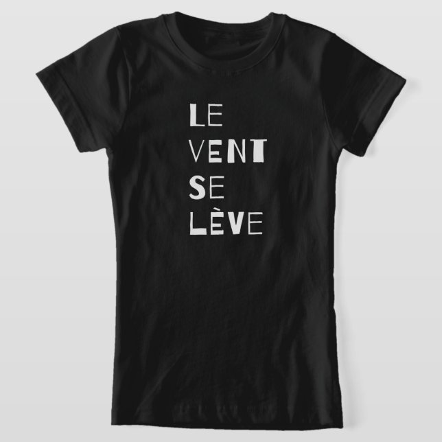 Le Vent Se Leve, französischer T - Shirt (Ablage )