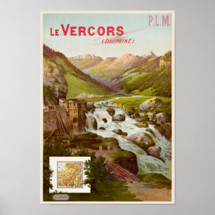 Le Vercors France Vintage Poster 1898