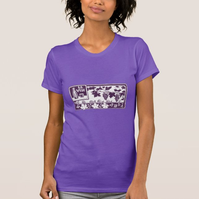 Le Vin, Vintages Weinetikett T-Shirt (Vorderseite)