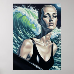 LE VISAGE DE LA VAGUE (Das Gesicht der Welle) Poster