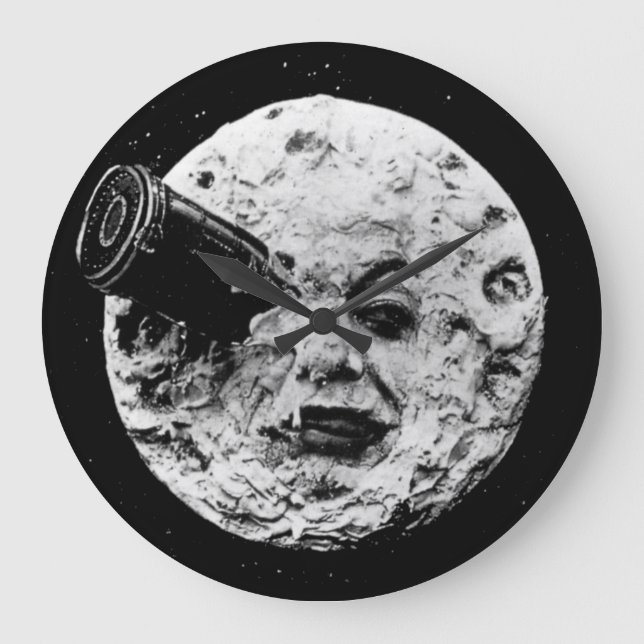 Le Voyage dans La Lune (eine Reise zum Mond) Große Wanduhr (Vorderseite)