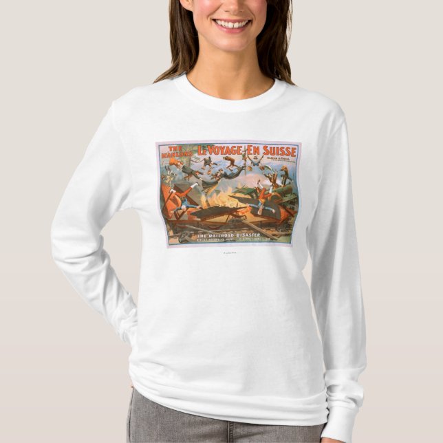 Le voyage en Suisse - der Eisenbahn-Desaster T-Shirt (Vorderseite)