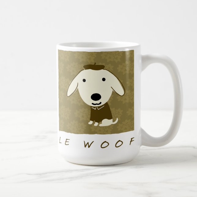Le Woof Niedlich Puppy Dog Kaffeetasse (Rechts)