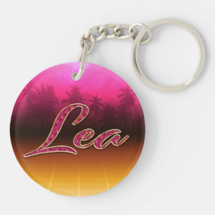 Lea Vorname Name golden pink Schlüsselanhänger