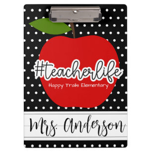 Leacher Life Red Apple Clipboard Klemmbrett