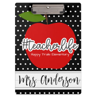 Leacher Life Red Apple Clipboard Klemmbrett
