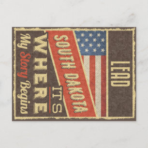 Lead South Dakota Postkarte