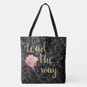 Lead they way I'll folgen Schwarz-Silver-Rose-Tasc