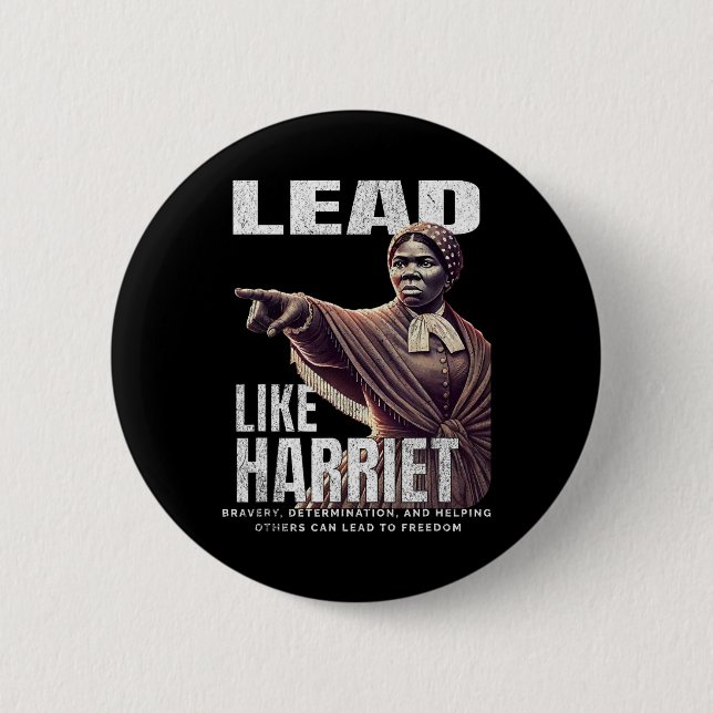 Lead wie Harriet Black History Afro American June Button (Vorderseite)