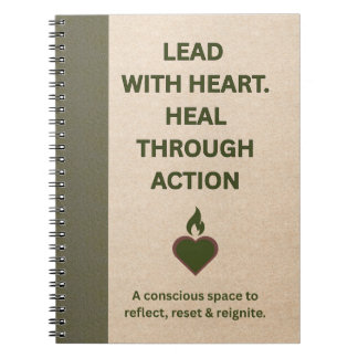 "Lead With Heart" Motivierend Journal - Notebook Notizblock